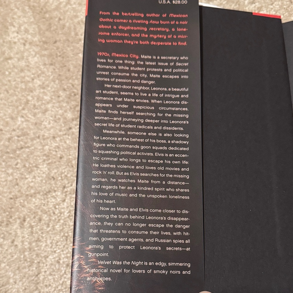 Velvet Was the Night Hardcover Book - Picture 3 of 4